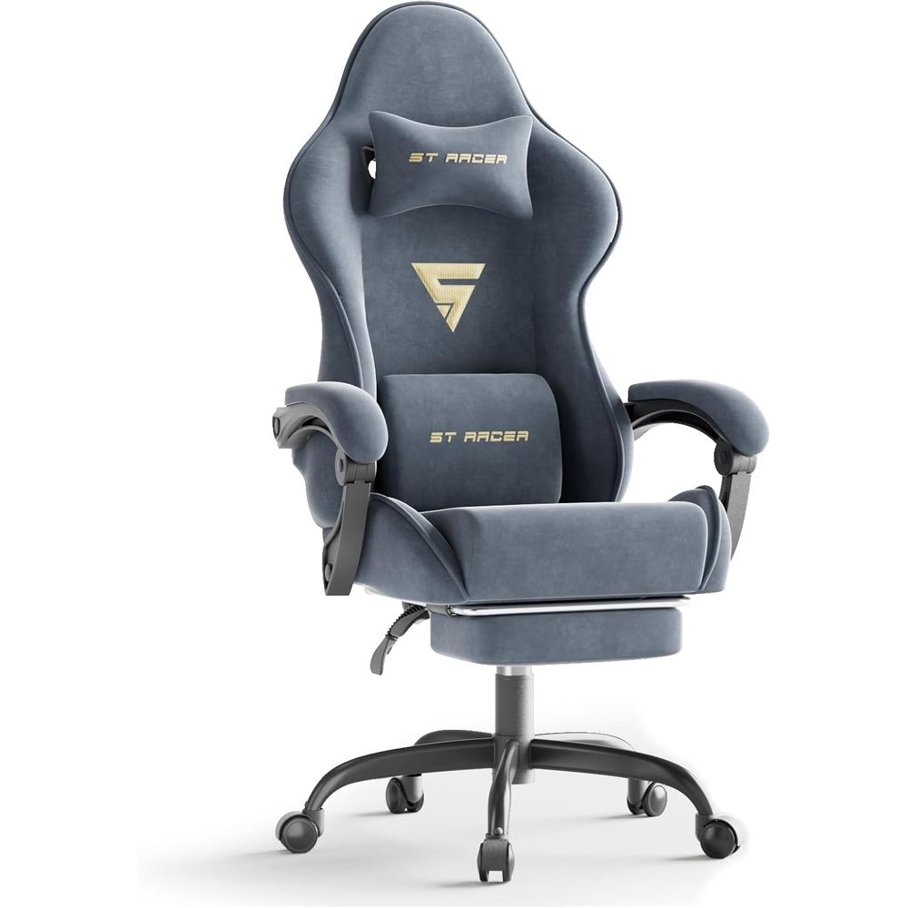 Gaming Chair - Silla de Juego Ergonómica con Reposapiés