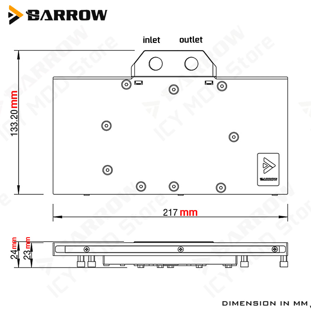 Tarjeta gráfica Barrow, bloque - Pc Gaming Water Cooling reseña y precio