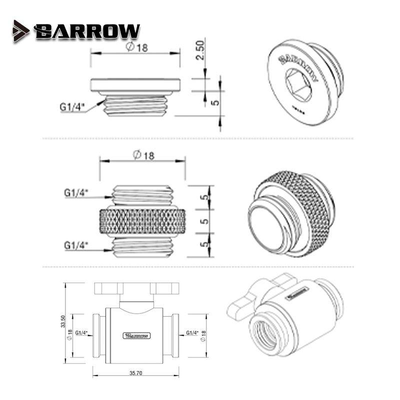 Kit de parada de agua Barrow,  - Pc Gaming Liquid Cooling reseña y precio