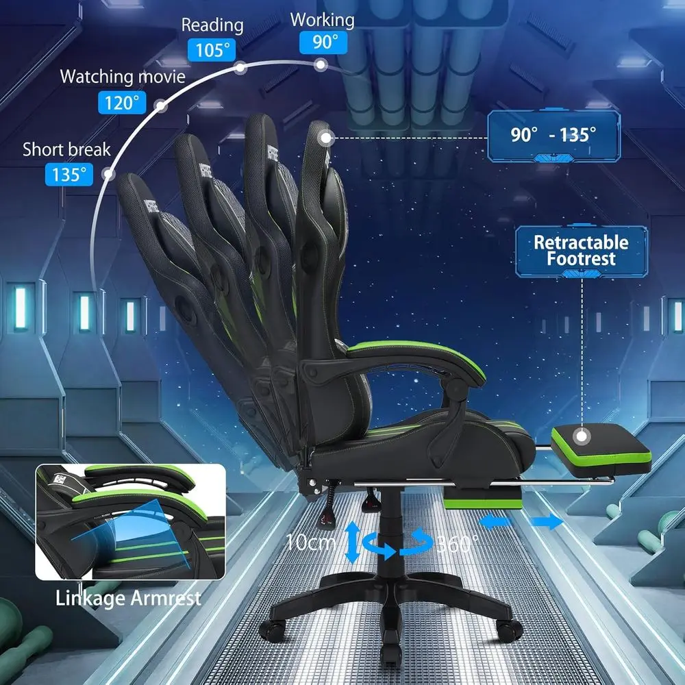 Silla ergonómica de masaje par - Gaming Chair reseña y precio