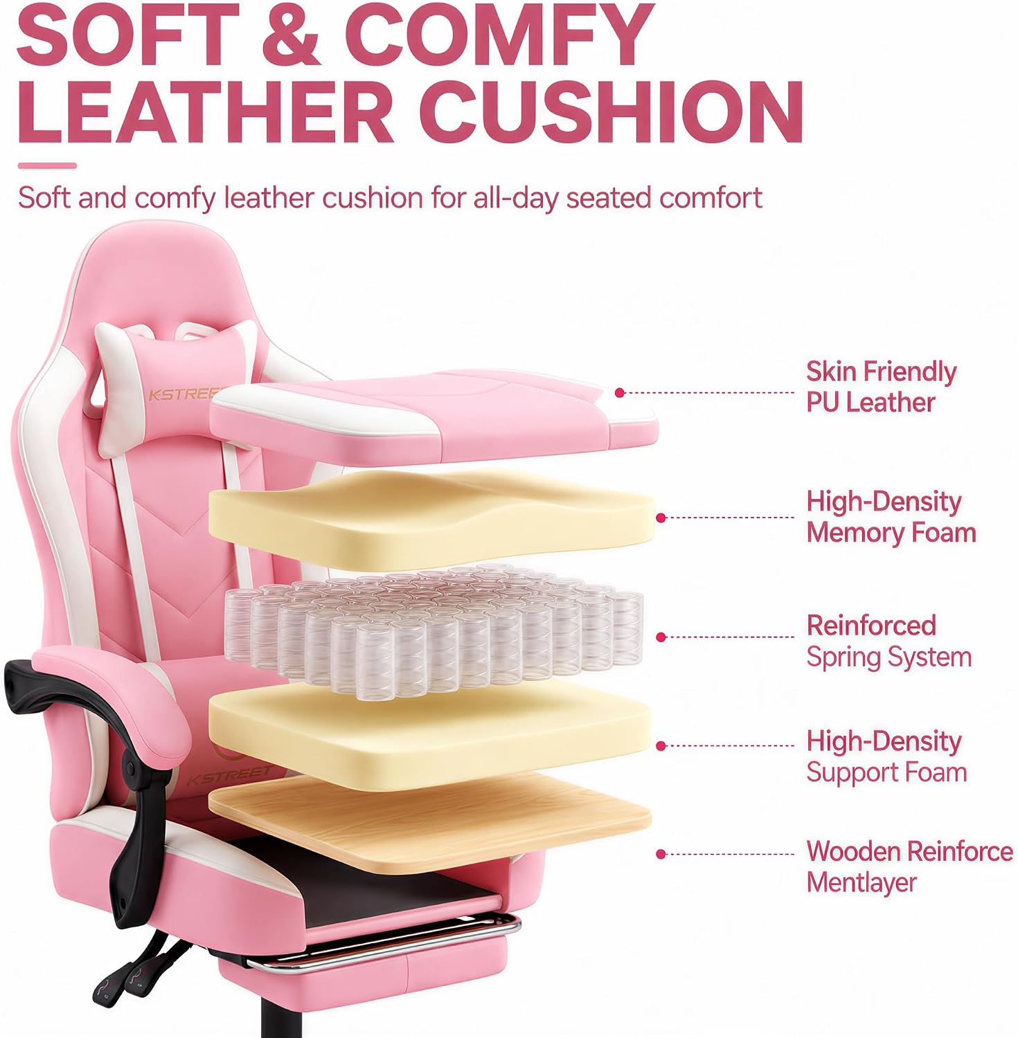 Silla de Juego Ergonómica con  - Gaming Chair reseña y precio