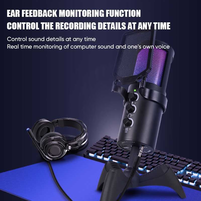 Micrófono USB Condensador para - Pc Gaming Online reseña y precio