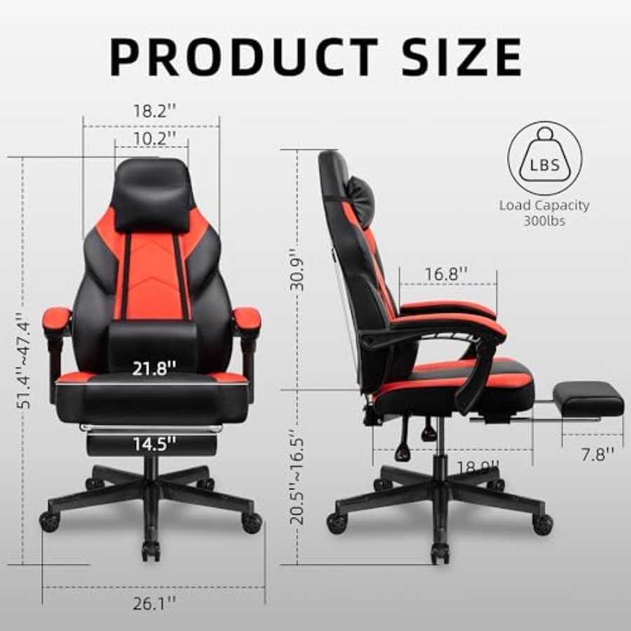 Silla Gaming con Reposapiés, S - Gaming Chair reseña y precio