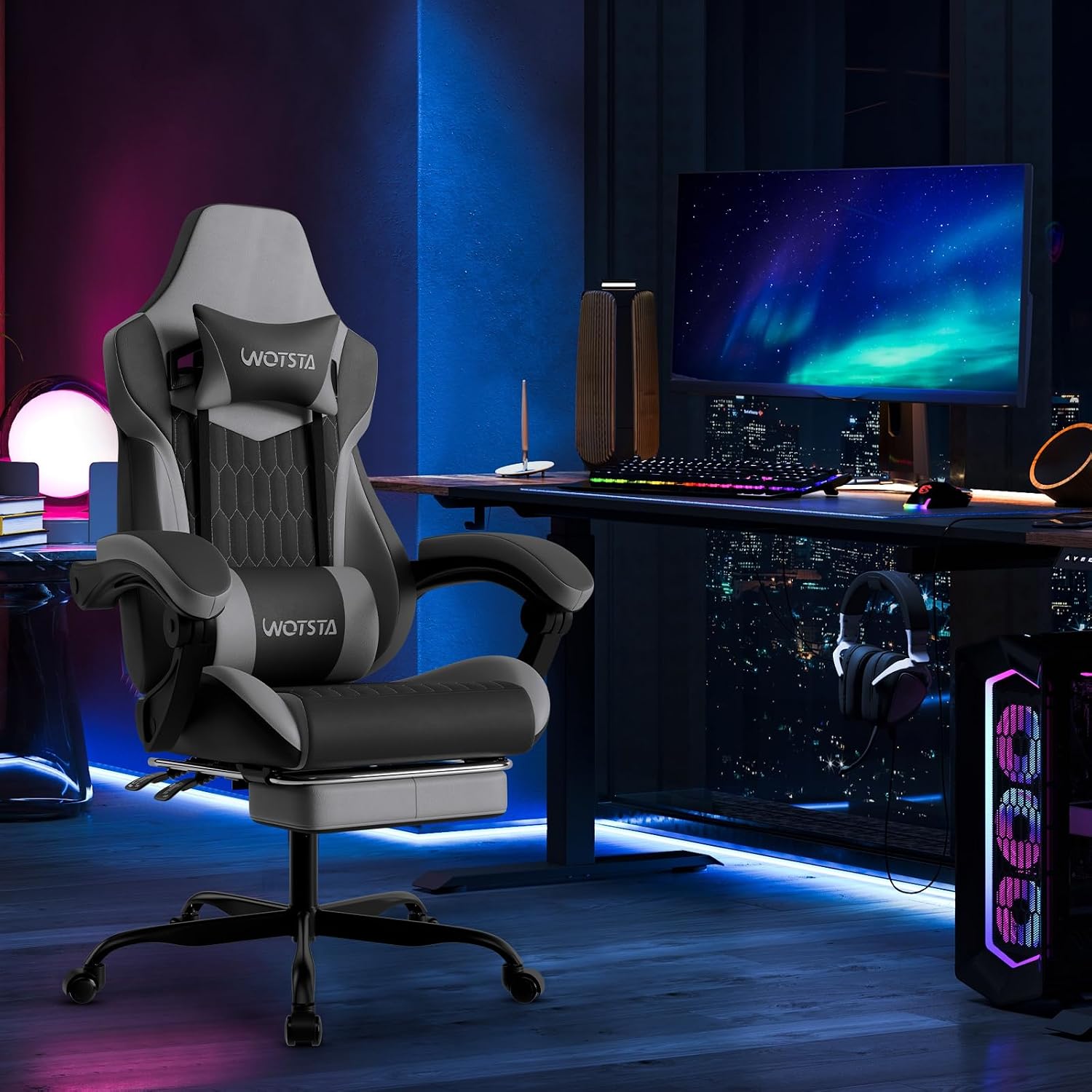 Silla Gaming con Reposapiés, S - Gaming Chair reseña y precio