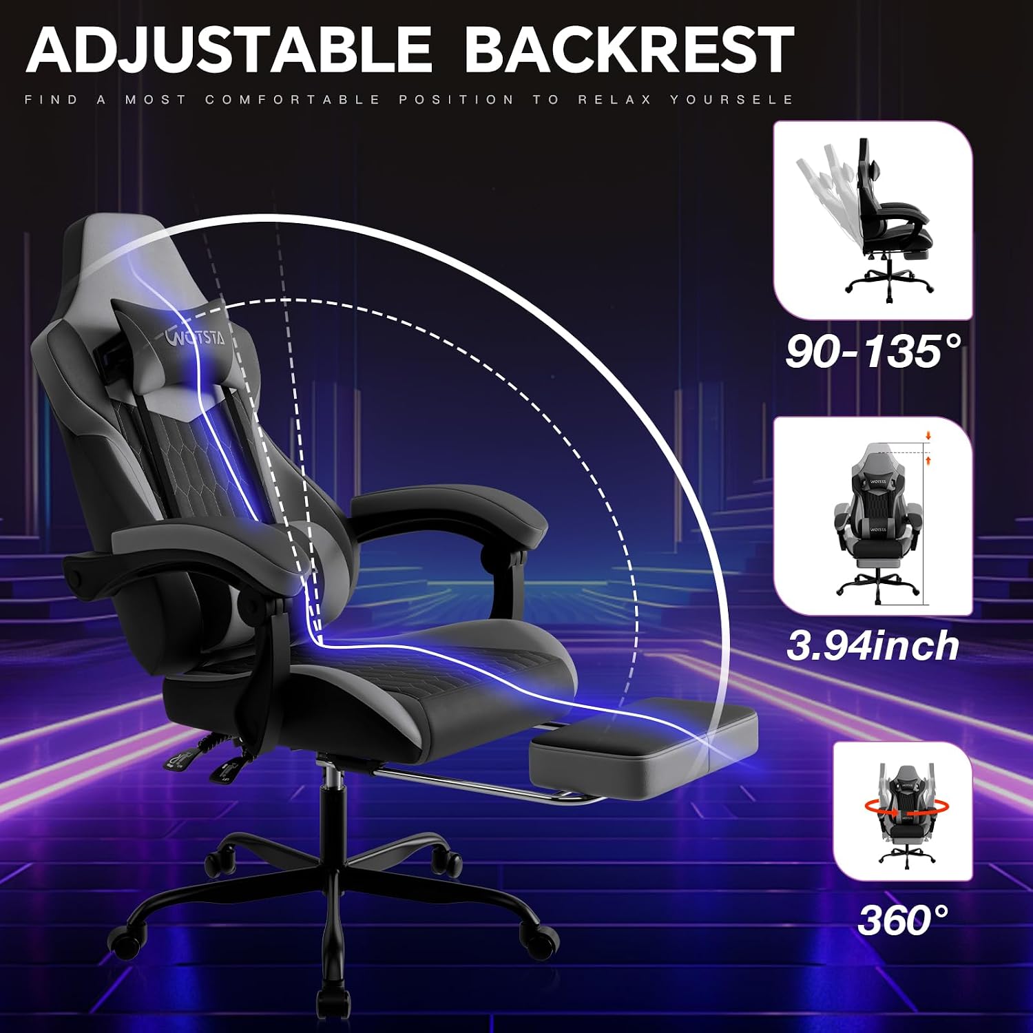 Silla Gaming con Reposapiés, S - Gaming Chair reseña y precio