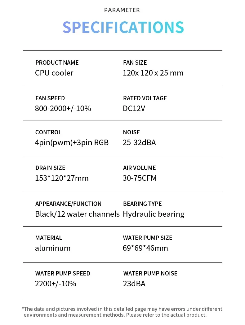 Ventilador de Refrigeración Lí - Pc Gaming Water Cooling reseña y precio